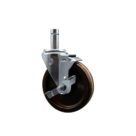 Service Caster Metro 4615MHTPB 5MHTPB 5'' Replacement Caster with Brake MET-SCC-GR20S514-PHSHT-TLB-845